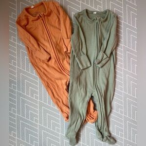 MORI ribbed  boys sleepers 3-6 mos!